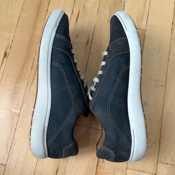 Clarks Shoes Womens 8 W Blue Leather Sneakers Zip Lace Up Casual Walking - Picture 11 of 11